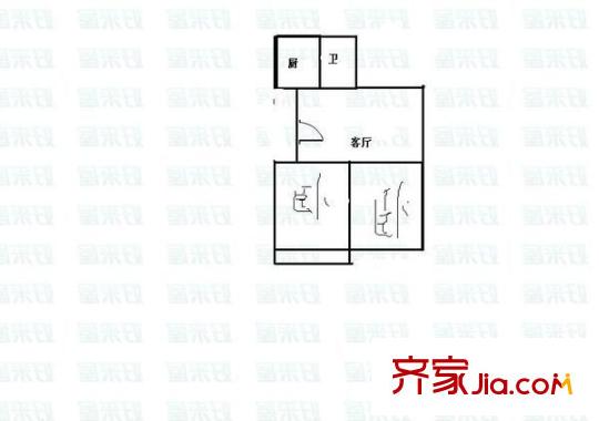 民主小區(qū) 3室 戶型圖