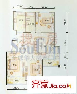 湖濱花園戶型圖1169015183287 2室2廳1衛(wèi)1廚