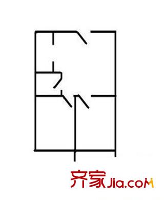 紡南小區(qū) 2室 戶型圖