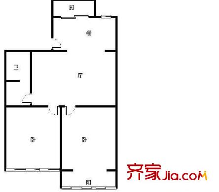 天成花園 2室 戶型圖