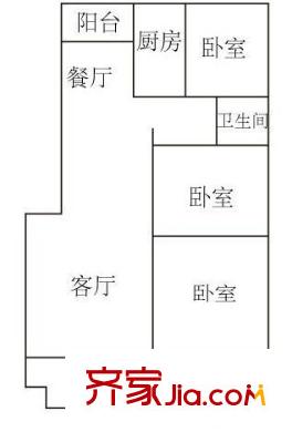 梅苑小區(qū) 3室 戶型圖