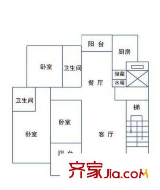風(fēng)華南苑 3室 戶型圖