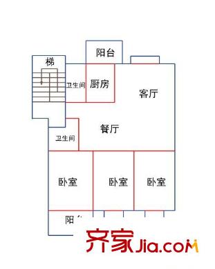 劉場(chǎng)世紀(jì)花園 3室 戶(hù)型圖