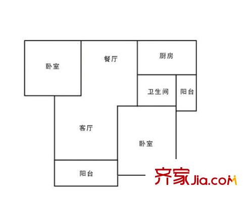 菁華園 2室 戶型圖