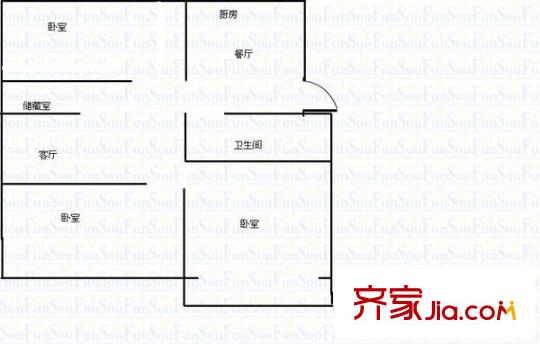 春雨花園 3室 戶型圖