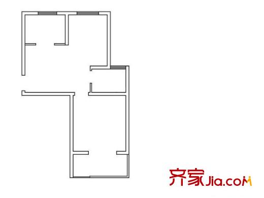 黃河麗景花園 2室 戶型圖