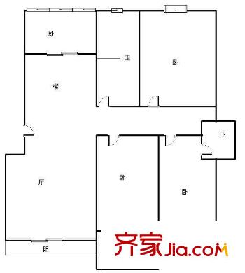 泉山美墅（住宅） 3室 戶型圖