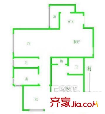 嘉和雅苑戶型圖徐州 嘉禾雅苑 戶型圖 3室1廳2衛(wèi)
