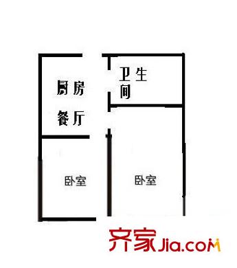 段南新村 2室 戶型圖
