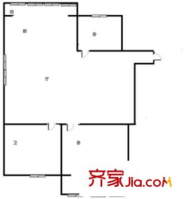 湖濱新村 2室 戶型圖
