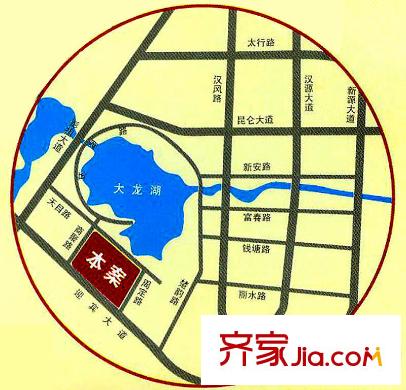 中茵龍湖國際交通圖