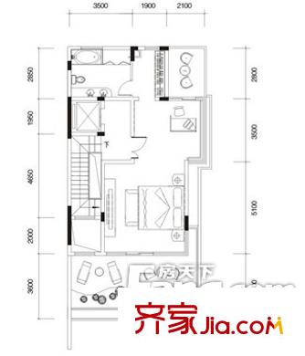 鼓北嘉苑戶型圖4 2室1廳1衛(wèi)1廚