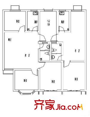 華商清水灣戶型圖C14三單元 3室2廳1衛(wèi)