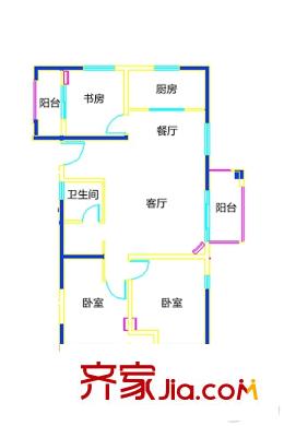 國信上城?學(xué)府12#邊戶戶型 2室2廳1衛(wèi)1廚
