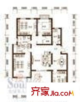 康居小區(qū) 3室 戶型圖