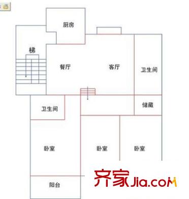 康居小區(qū) 3室 戶型圖