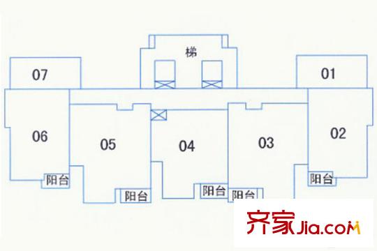 坤泰御景灣2-17層 1室1廳1衛(wèi)1廚