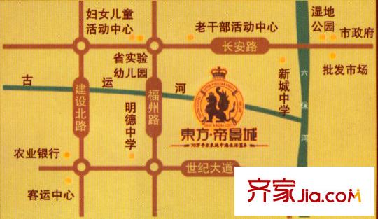 東方帝景城交通圖
