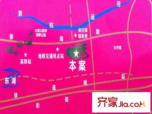 恒陽花園區(qū)位圖
