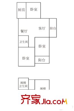 鉑生棲萬方5#頂層邊戶 5室2廳2衛(wèi)1廚