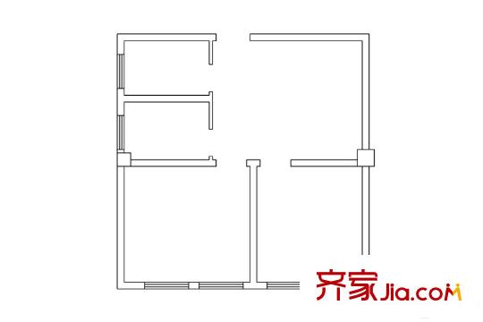久隆瀾橋H2#高層B戶型 2室2廳1衛(wèi)1廚
