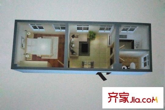 久隆瀾橋一期H2樓C戶型 1室1廳1衛(wèi)1廚
