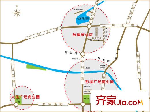 鼓樓廣場(chǎng)區(qū)位圖
