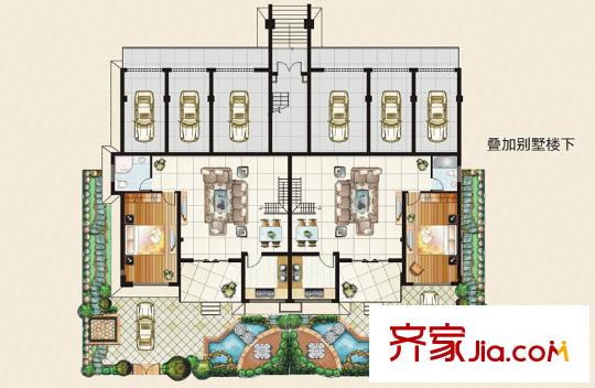 耀邦公館疊加別墅樓下 5室3廳2衛(wèi)