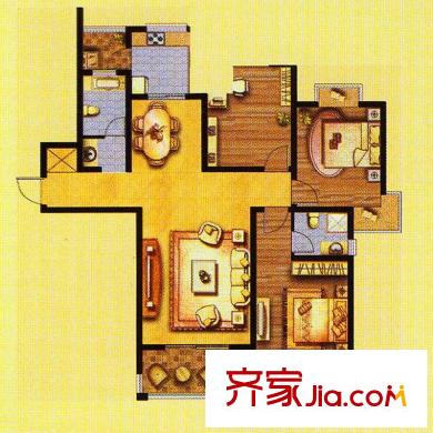 錦繡豪庭至尊居 3室2廳2衛(wèi)1廚