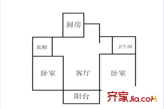 開元翡翠灣9#中間戶 100平方米 3室1廳1衛(wèi)1廚