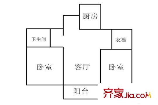 開元翡翠灣9#中間戶 100平方米 3室1廳1衛(wèi)1廚