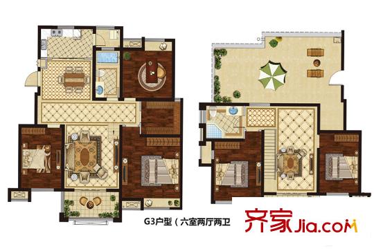 碩豐雅居G3戶型 6室2廳2衛(wèi)1廚