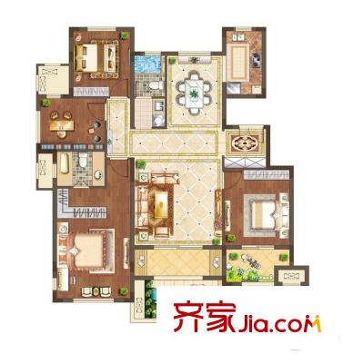 月橋花院一期洋房二樓C2 3室2廳2衛(wèi)1廚