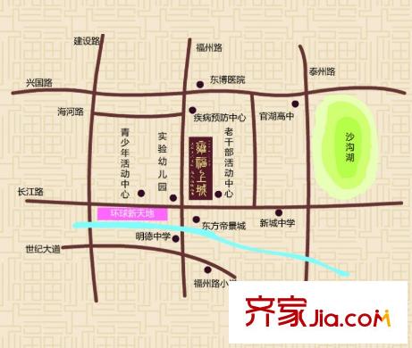 雍福上城交通圖