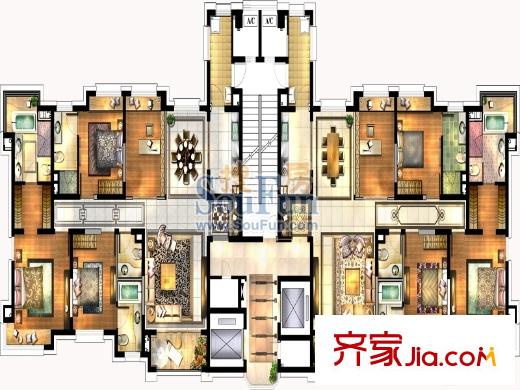 璽悅龍城4#琨瓏璽 4室2廳4衛(wèi)1廚