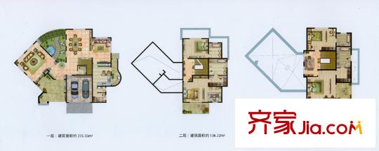 湖森堡獨棟別墅C8戶型 5室5廳6衛(wèi)1廚