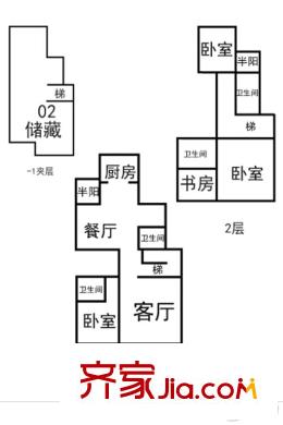 龍廷潤園32#1層中間戶 4室2廳4衛(wèi)1廚