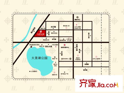 綠地泊林公館區(qū)位圖