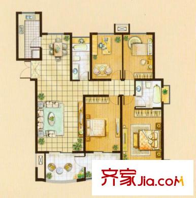 翠湖御景12#、14#、15# 邊戶A9戶型 4室2廳2衛(wèi)