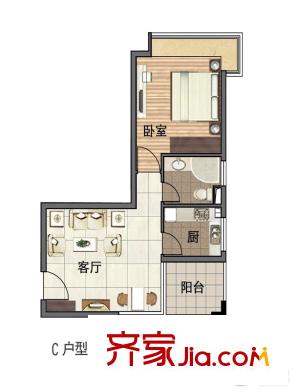 青海新世紀(jì)苑 戶型圖 一室一廳