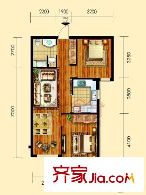 韓華和家園戶型圖 兩室兩廳