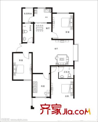 鴻升公寓 戶型圖