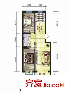 紡工新村戶型圖 兩室兩廳