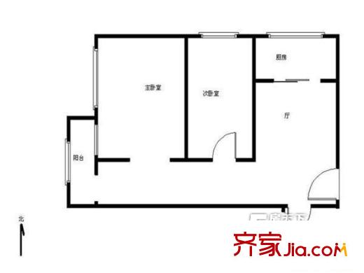 北京壹號(hào)公館戶(hù)型圖2 1 1 2室1廳1衛(wèi)1廚