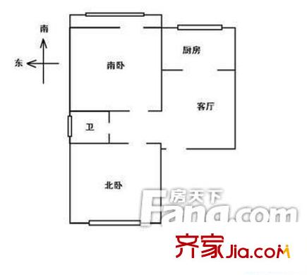 王彭小區(qū)戶(hù)型圖211 2室1廳1衛(wèi)1廚