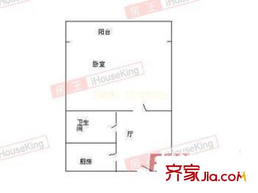 三元世紀(jì)城戶型圖1111 1室1廳1衛(wèi)1廚
