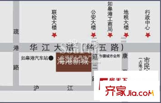 海港新城交通圖區(qū)位圖