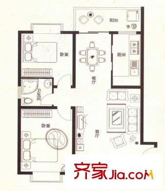 陽光花苑 戶型圖