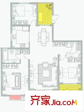 水繪曦園 2#、3#樓D戶型