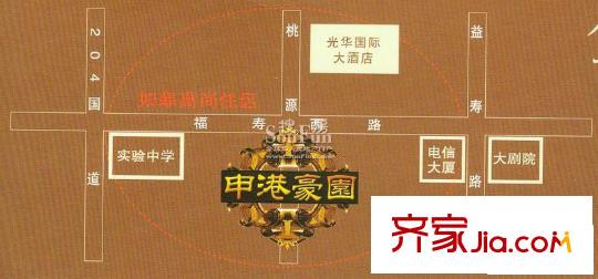 申港豪園交通圖位置圖